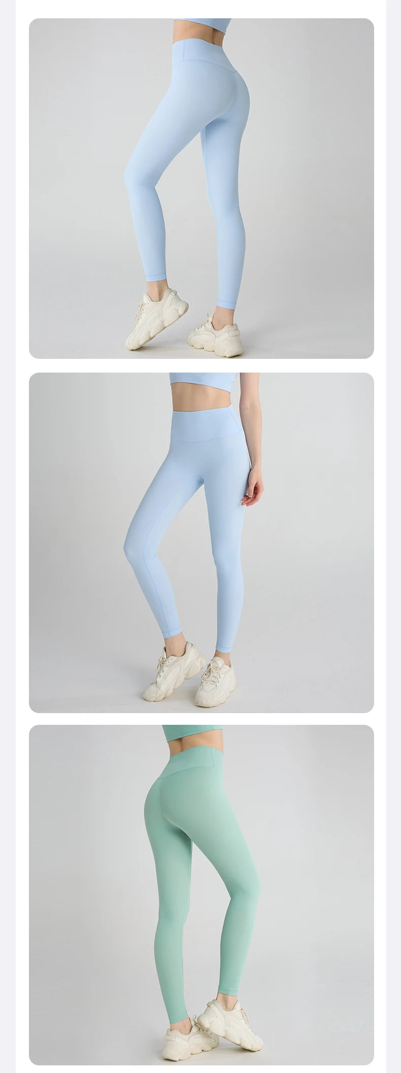 High-Waist Hip-Lifting Yoga Leggings — Breathable Nylon Fitness Running & Cycling Sports Pants, 19 Colors
