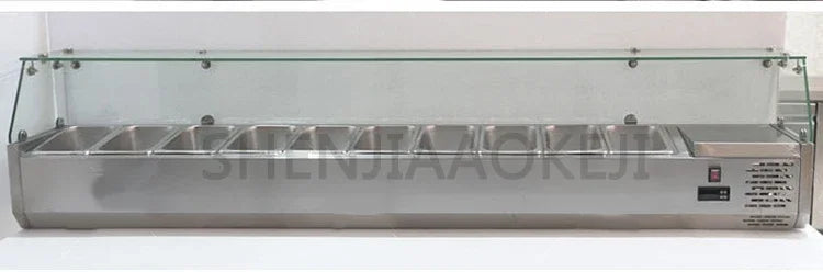 Commercial Refrigerated Salad Cabinet – Pizza Prep Table & Dessert Freezer 220V