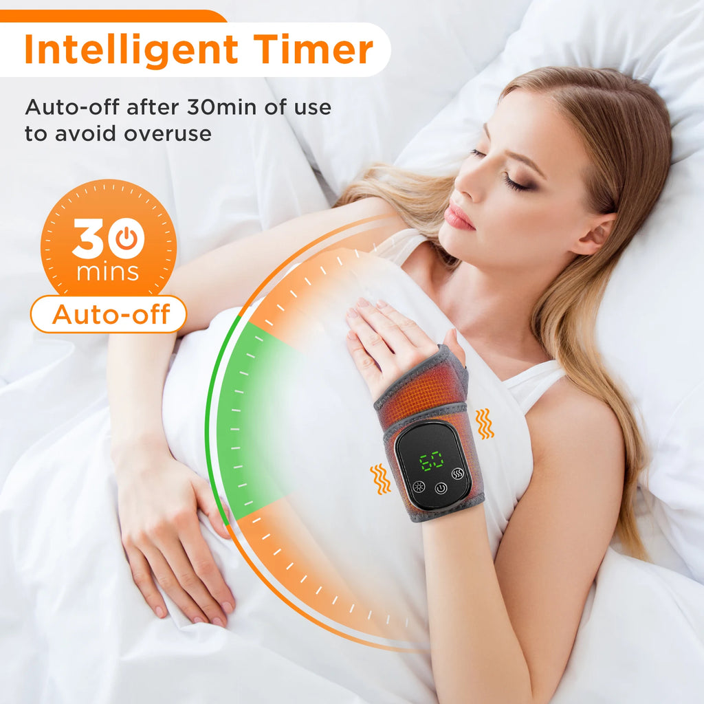 Electric Heating Wrist Massager – Vibration Relief for Carpal Tunnel & Fatigue