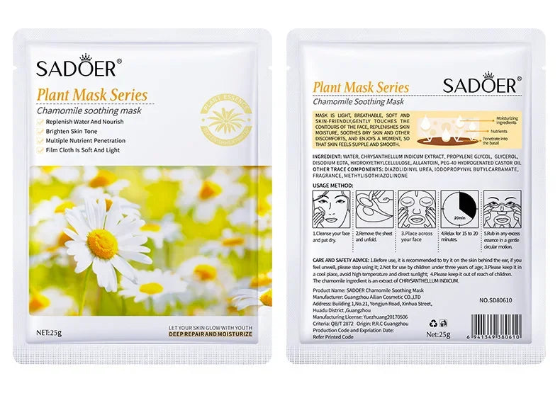 Natural Plant Face Masks — Moisturizing & Firming (8-Pack)