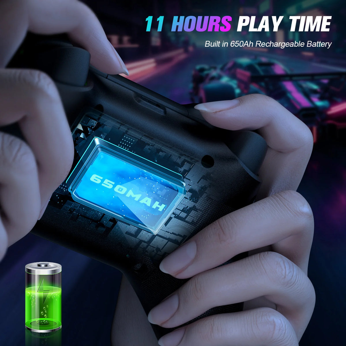 Wireless Xbox Gamepad – 2.4G, Dual Vibration, 6-Axis Gyroscope for Xbox One/S/X, Win 7/8/10
