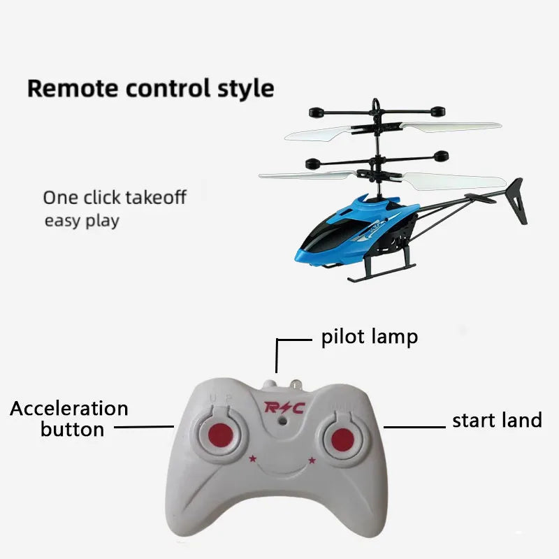 Rechargeable Mini RC Drone – Safe Fall-Resistant Helicopter Toy with Decorative Patterns