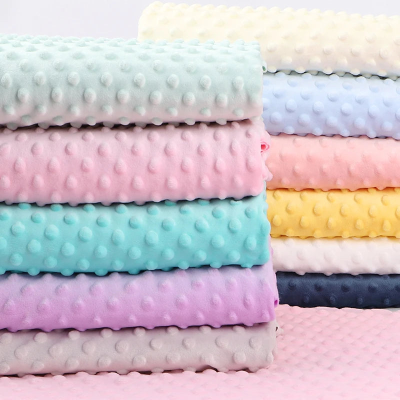 Super Soft Bean Velvet Plush Fabric – DIY Sewing Material for Baby Blankets, Dolls & Bedding, 0.5m–1m