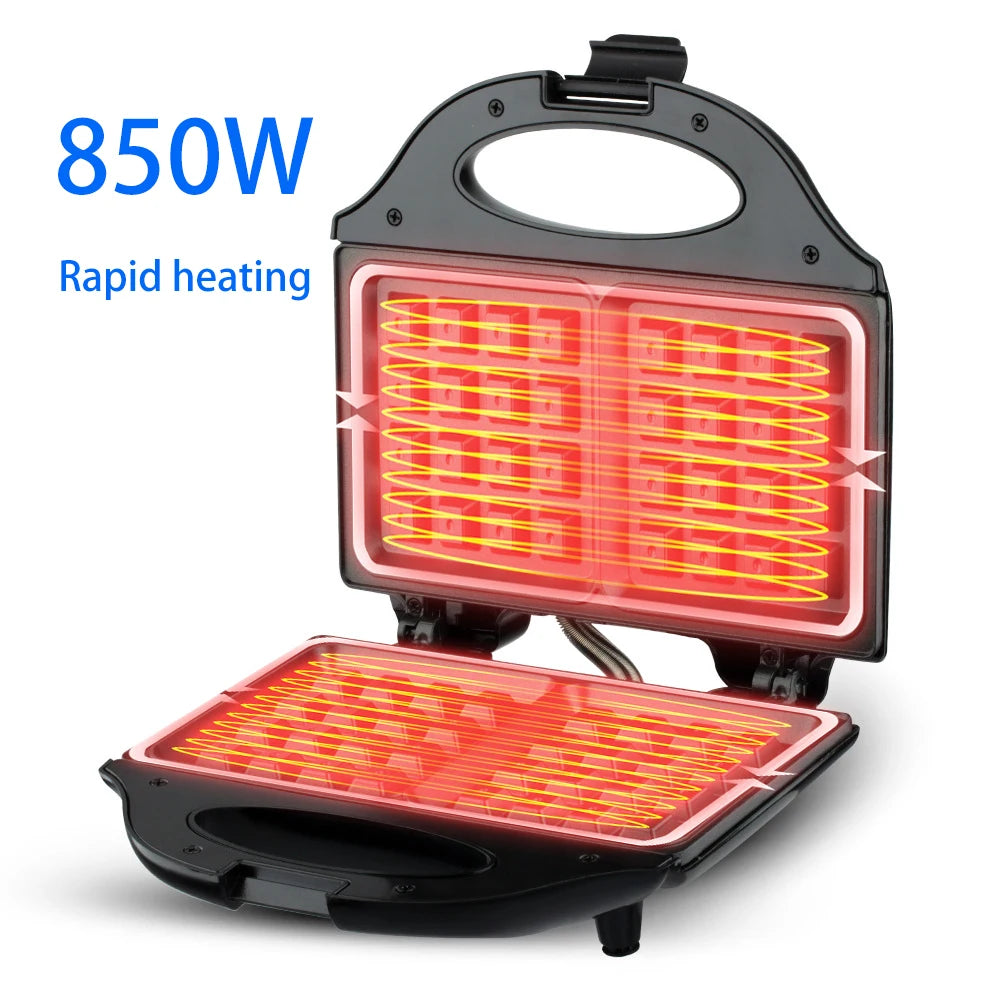 Professional Electric Waffle Maker — Non-Stick Multifunction Breakfast Machine