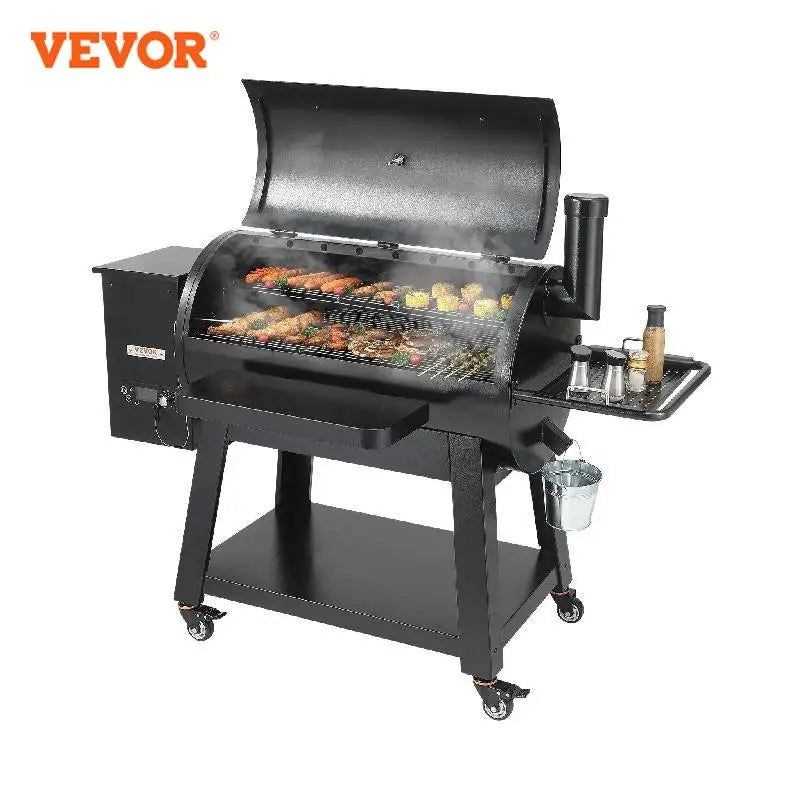 SucceBuy Portable Charcoal & Propane Smoker Grill | 840 Sq. In., Cover & Cart, PID Temp Control 175–500°F, CE Certified