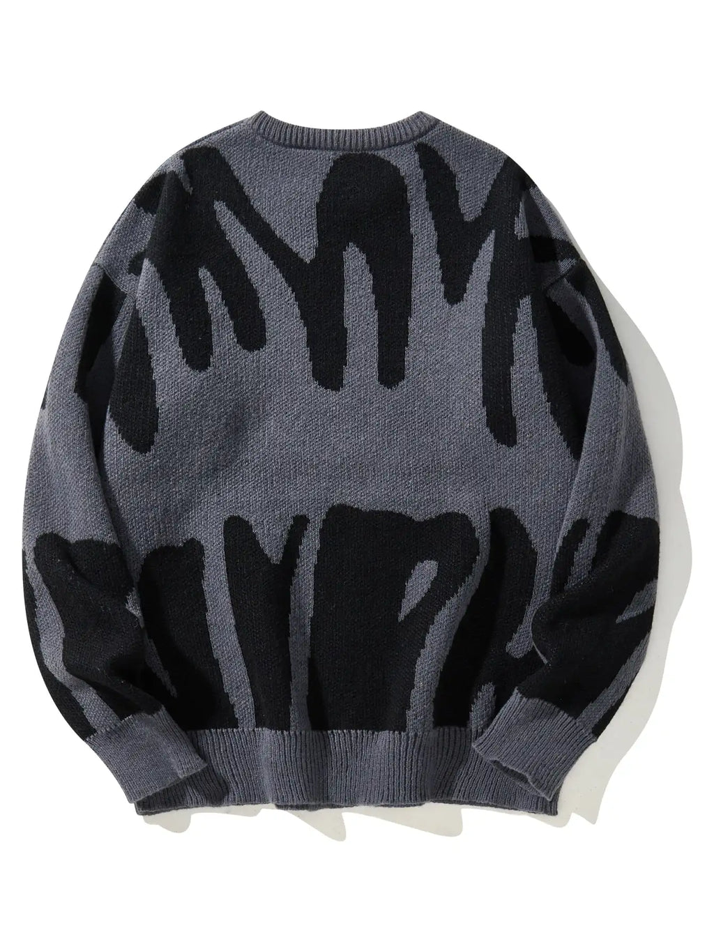 Men's Jacquard Contrast Color Pullover Sweater — Textured Knitwear