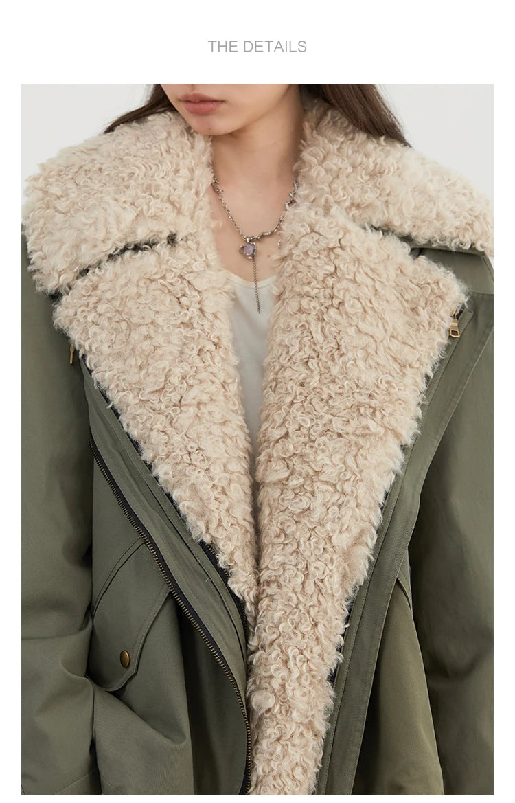 Women's Retro Motorcycle Cotton Overcoat – Loose Thick Streetwear Jacket