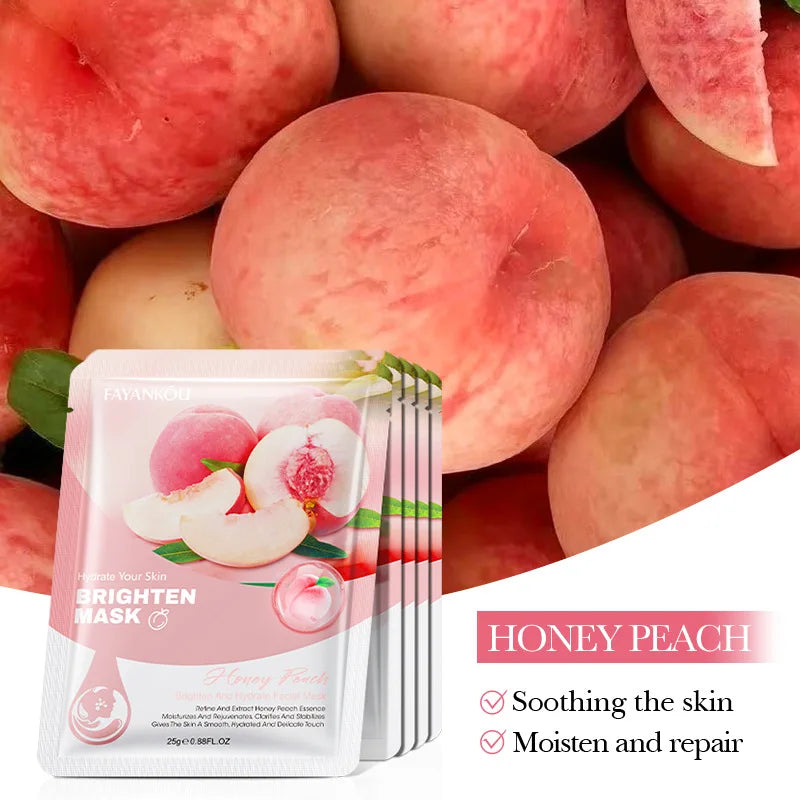 Fruit Facial Sheet Masks — Moisturizing 10 Pack