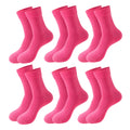 Women's Diabetic Non-Binding Cotton Crew Socks – 6 Pairs Loose-Fit, Comfortable & Ventilated for All Occasions