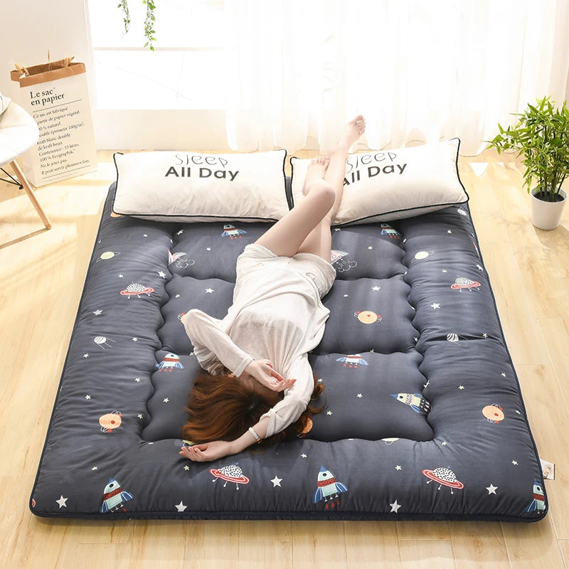 Japanese Thickened Tatami Floor Mat – Soft Cushion, Foldable Lazy Home Sleeping Pad, Bedroom Artifact