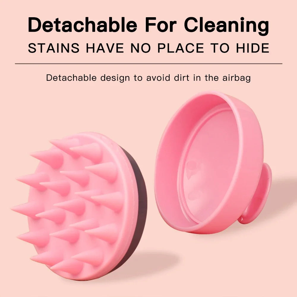 Silicone Scalp Massage Comb — Hair Growth Shampoo Brush