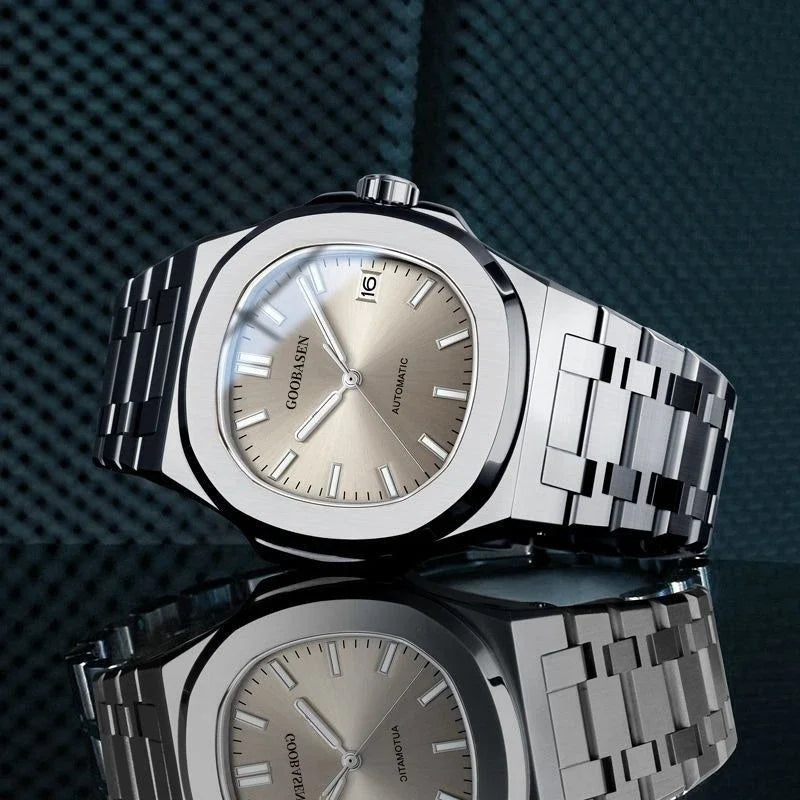 Men's Luxury Steel Strap Quartz Wristwatch | Luminous Waterproof Dress Watch