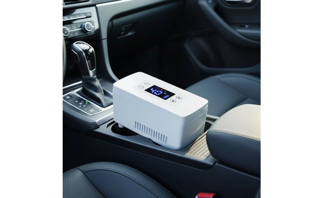 Portable Insulin Cooling Box – Travel Medication Refrigerator with LCD Display & Rechargeable Battery
