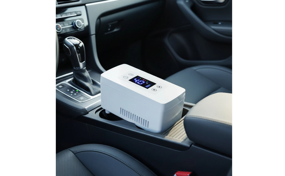 Portable Insulin Cooling Box – Travel Medication Refrigerator with LCD Display & Rechargeable Battery