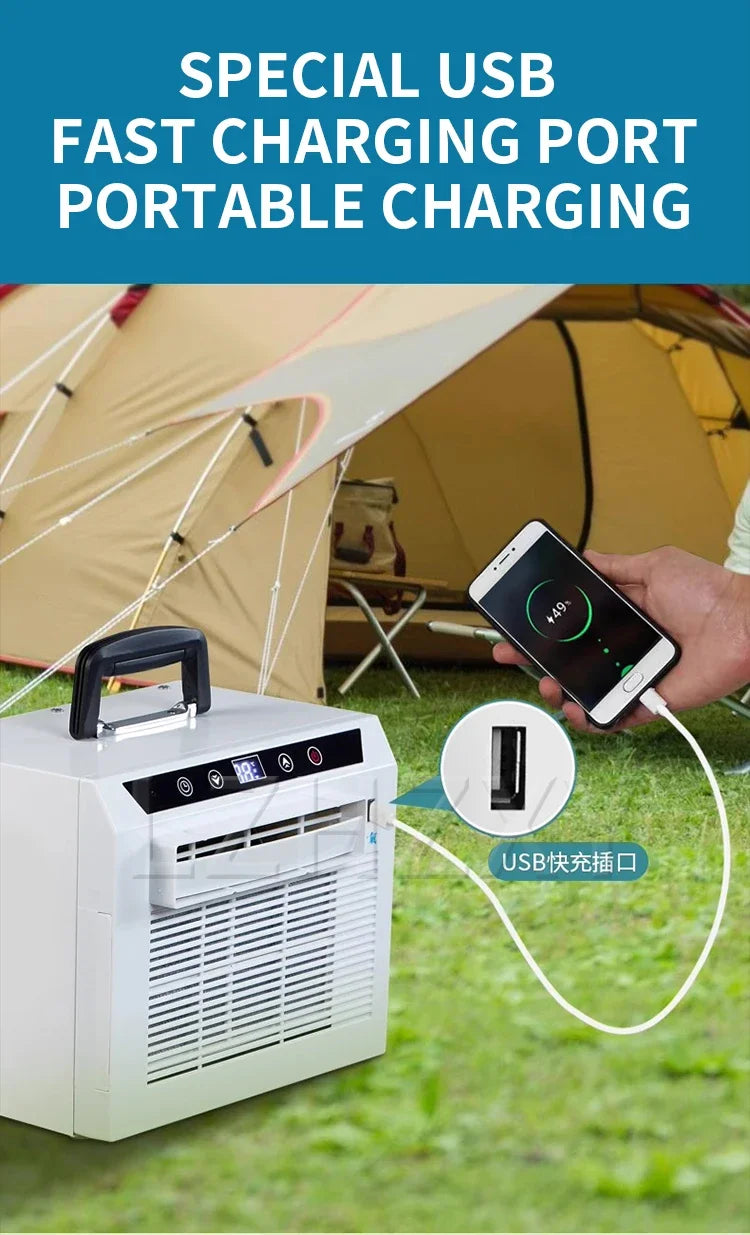 Split Mobile Portable Air Conditioner — Free Installation AC for Car, Home & Camping Tent