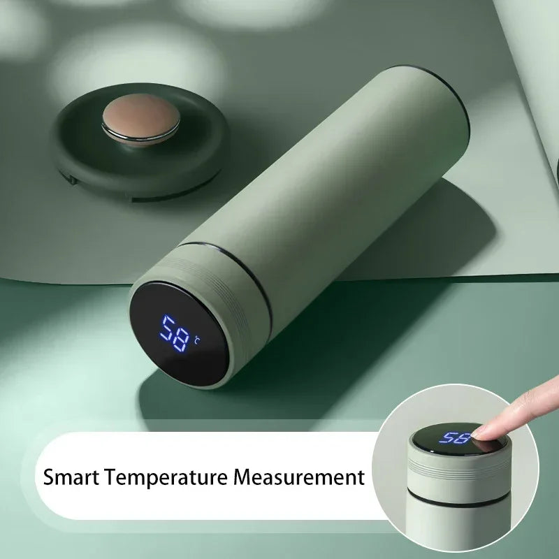 Trebalena 500ml Temperature Display Vacuum Thermos Bottle – 304 Medical-Grade SS, 24Hr Hot & Cold, Touch Temp Lid, 8 Colors