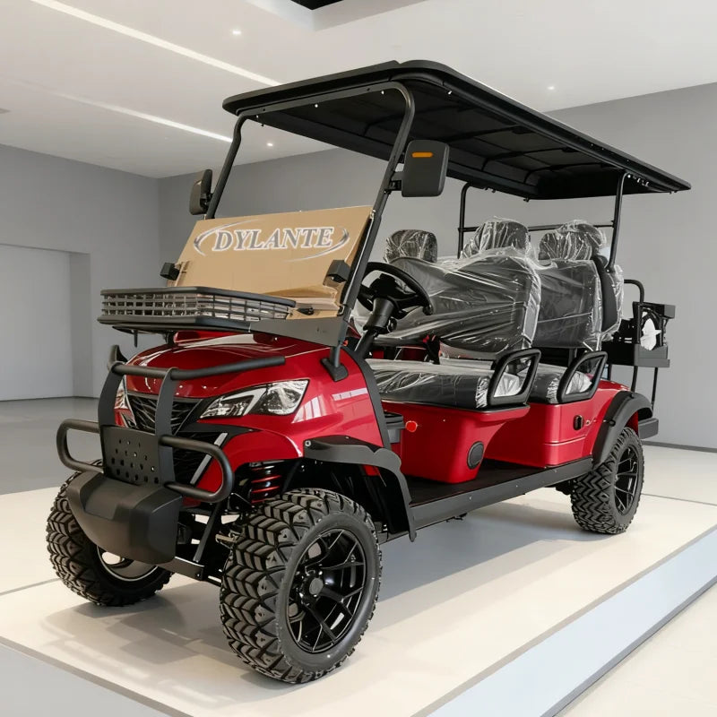 Classic 4-Seat Electric Golf Cart — 5000W Farm & Hunting Cart, 2-Row Seating, Global Best Seller