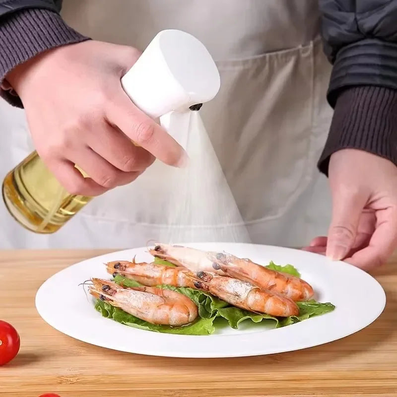 Spray Less. Cook Better. — Reusable Oil Mist Spray Bottle | Food Grade, Olive Oil & Vinegar Dispenser, 200/300/500ml, Black & White