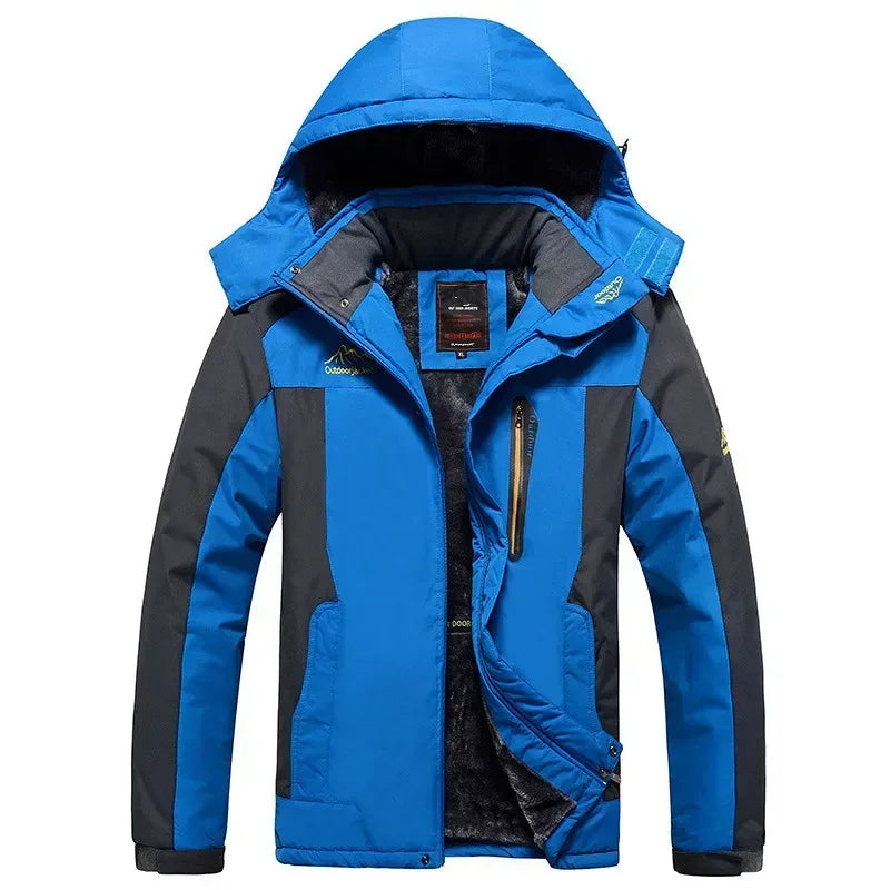 Men's Thick Waterproof Hooded Parka – Plus Size Military Fleece Jacket up to 9XL