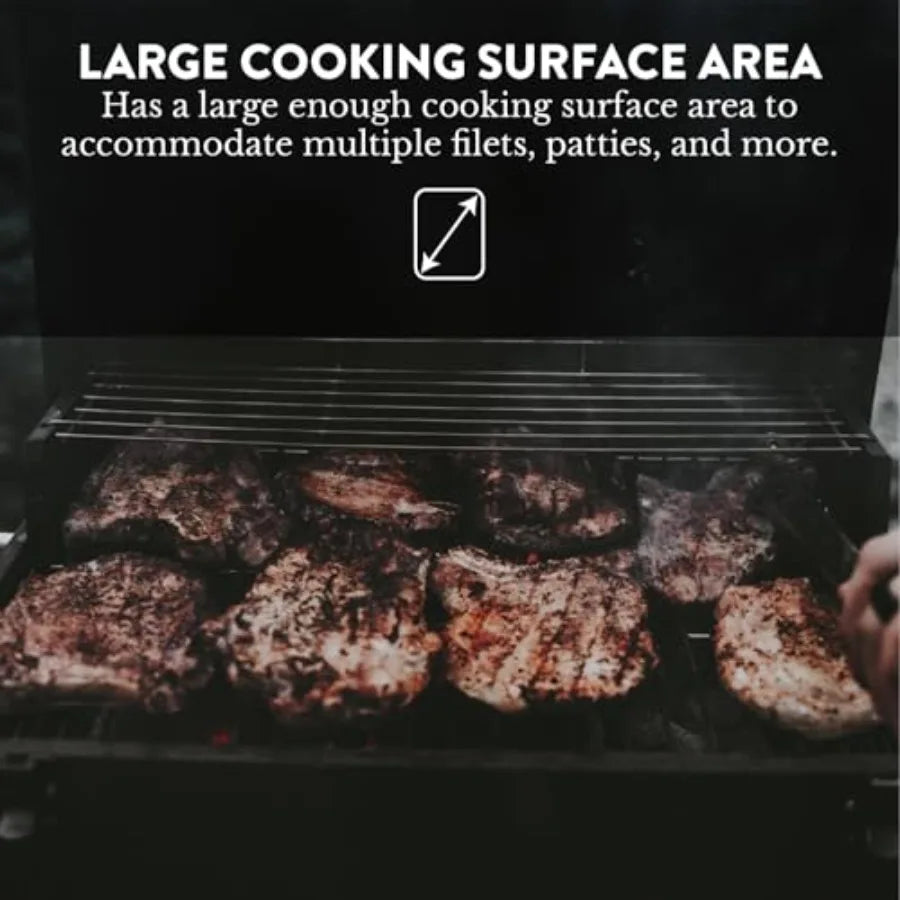 GasOne Portable Tabletop Charcoal BBQ Grill | 18-Inch, 2-Tiered, Side Handles, Lid, Stainless Steel, Compact for Picnic & Tailgate
