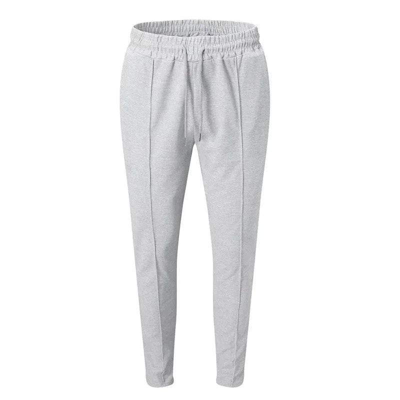 Men's Waffle Knit Slim-Fit Hooded Cardigan & Pants Tracksuit