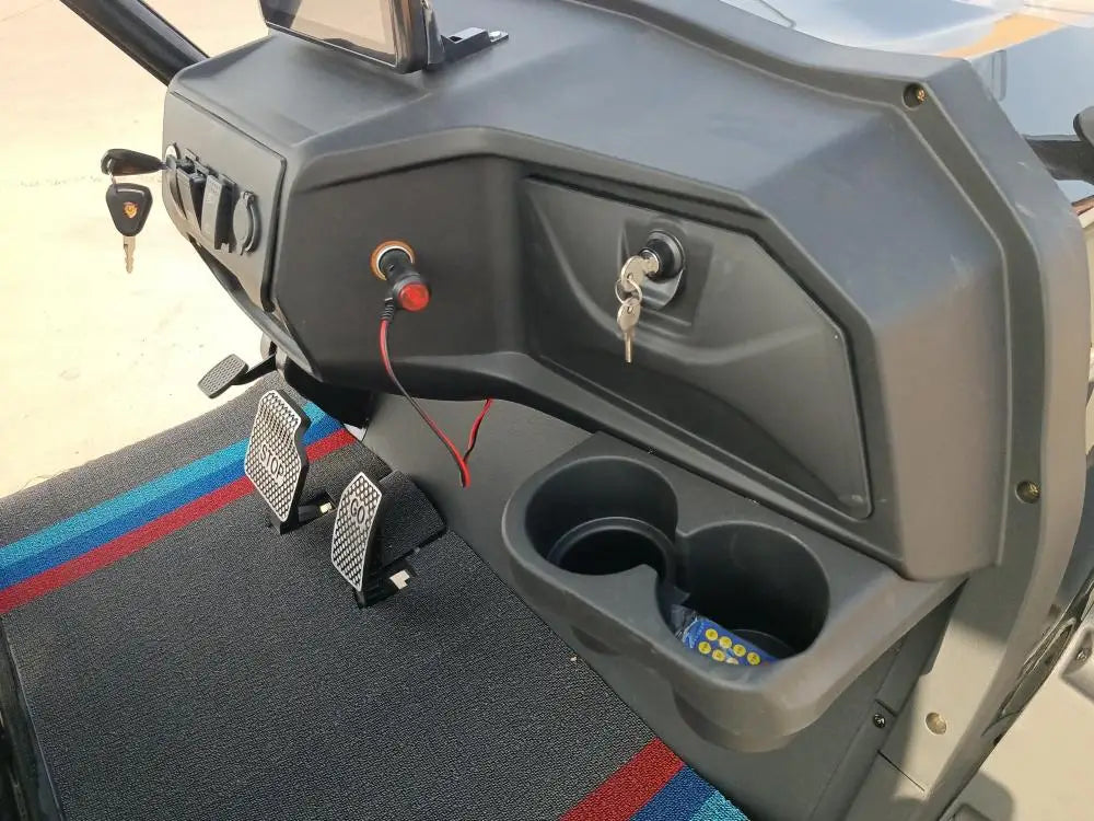 Grey Electric Golf Cart — 4 Seater 48V/60V/72V 5KW Street Legal Hunting Cart