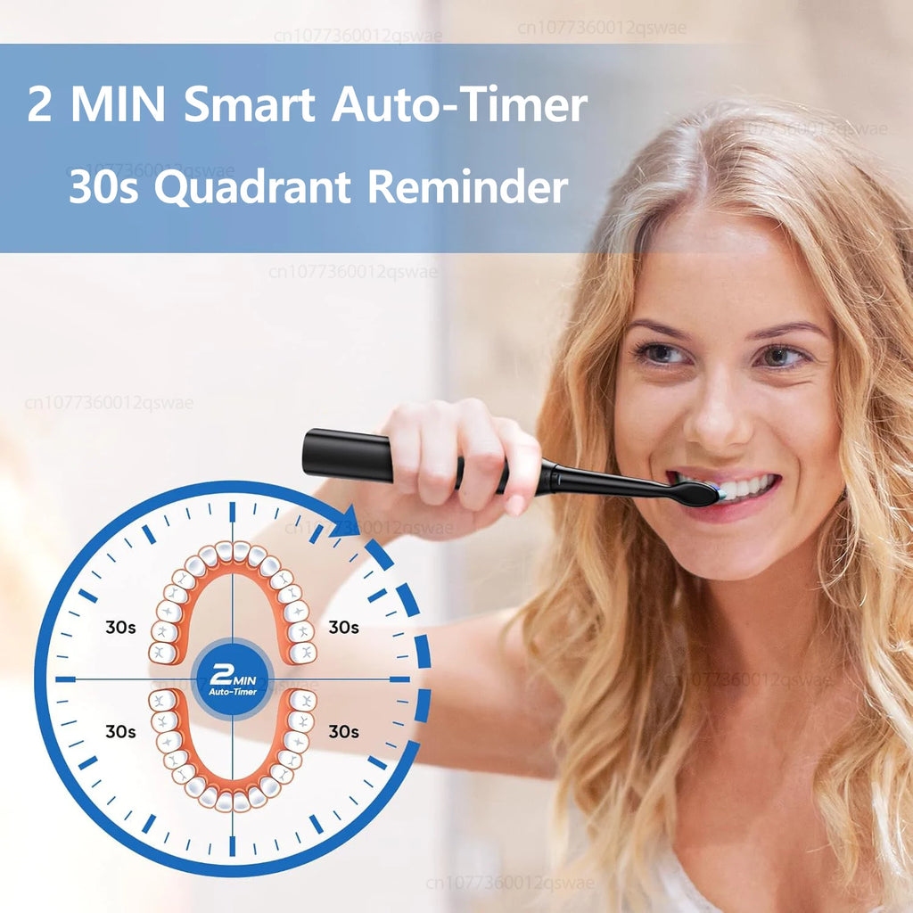Sonic Electric Toothbrush – 40K VPM, 6 Modes, 8 Brush Heads, Smart Timer, Type-C Rechargeable