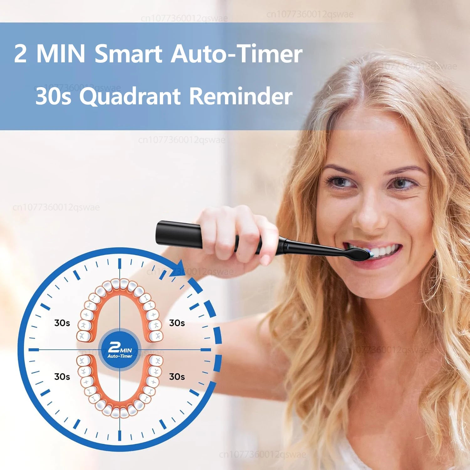 Sonic Electric Toothbrush – 40K VPM, 6 Modes, 8 Brush Heads, Smart Timer, Type-C Rechargeable