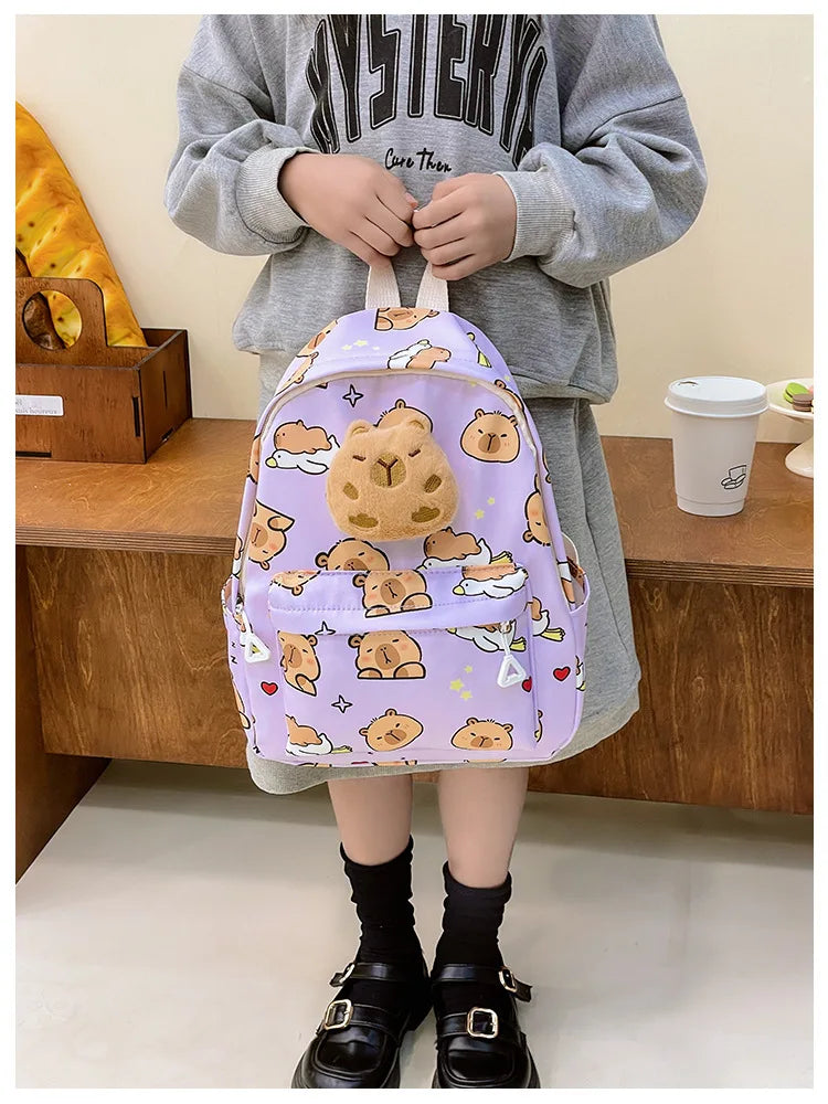Capybara Backpack – Kids Nylon School Bag