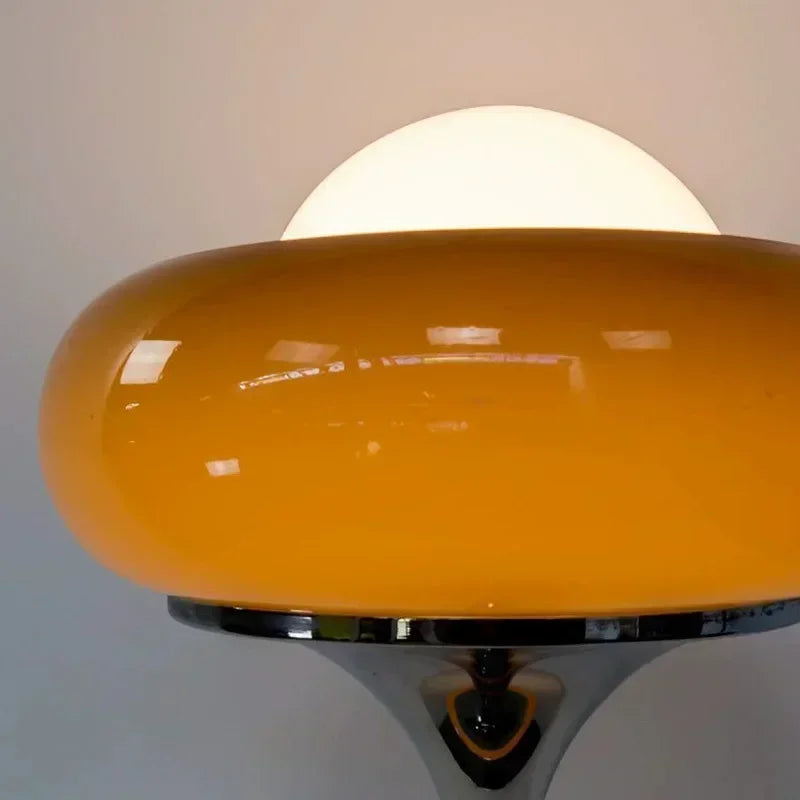 Bauhaus Glass Lamp – Red & Yellow Table or Floor