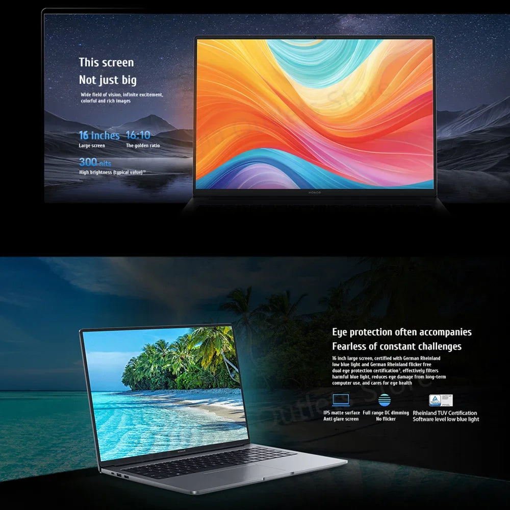 HONOR MagicBook X16 2025 – 16" FHD IPS, Intel 13th Gen i5 or i7, Up to 16GB LPDDR4x, 1TB SSD, Wi-Fi 6
