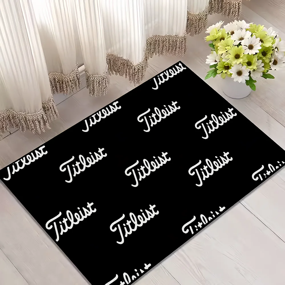 Fashion Logo Brand Area Rug – Anti-Slip, Fade-Resistant Floor Mat for Bedroom, Hallway & Balcony, 4 Colors & 7 Sizes