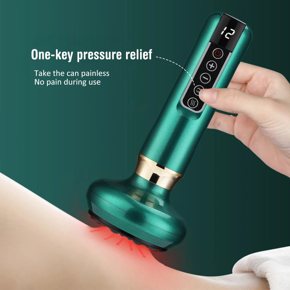 Electric Vacuum Cupping Device – Anti-Cellulite Body Massager with Guasha & Infrared Heat