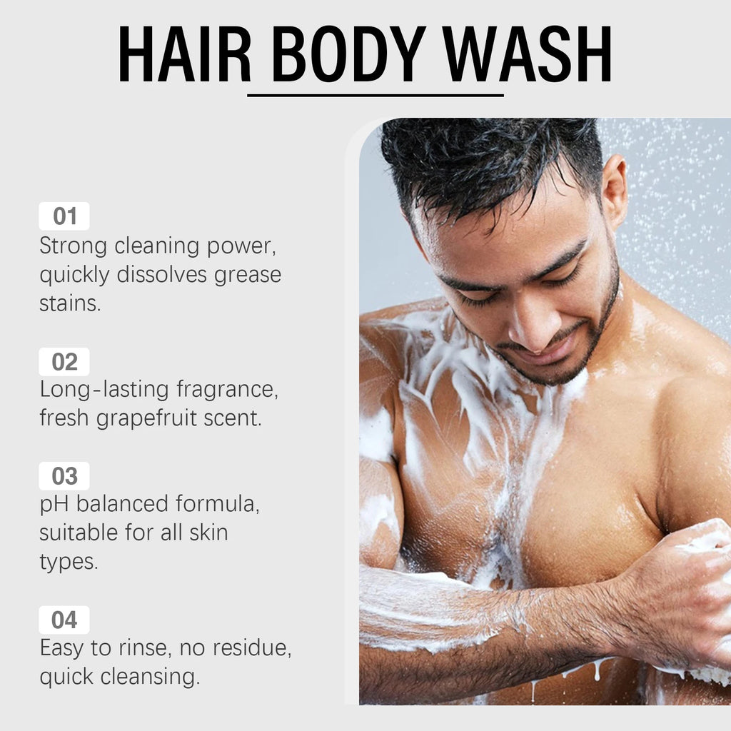 OceAura 2-in-1 Shampoo & Body Wash for Men – Moisturizing Scalp Cleanser & Hair Wash