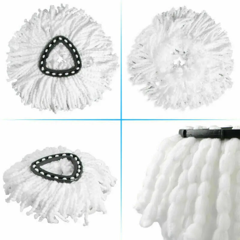 360° Spin Mop Microfiber Replacement Refill Head — Easy Wring 2-in-1 Turbo Floor Mop Refill
