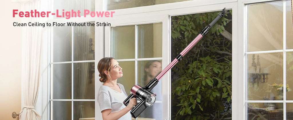 Cordless Vacuum Cleaner — 55Kpa / 500W / 45-Min Runtime, 10-in-1 Powerful Stick Vacuum for Home, Pet Hair, Hard Floor & Carpet