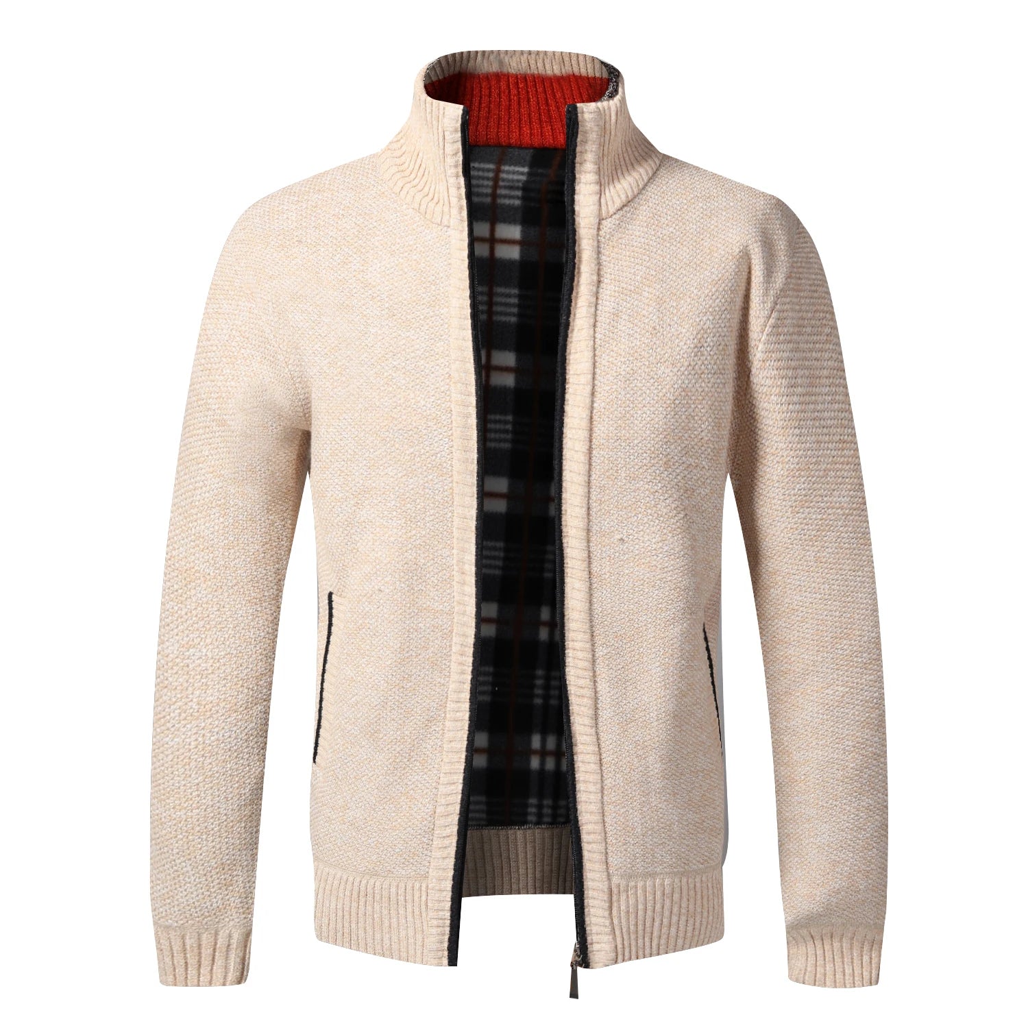 Men's Full Zip Knitted Cardigan Sweater — Classic Casual Knitwear