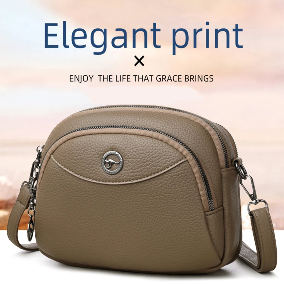 Luxury Solid Color Square Shoulder Crossbody Bag – Vintage PU Leather Messenger Handbag for Women