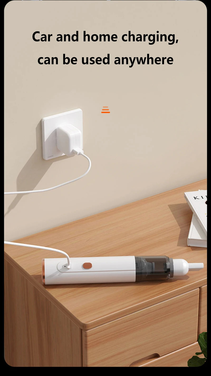Mini Handheld Vacuum Cleaner – 3-in-1 Car & Desk Cleaner