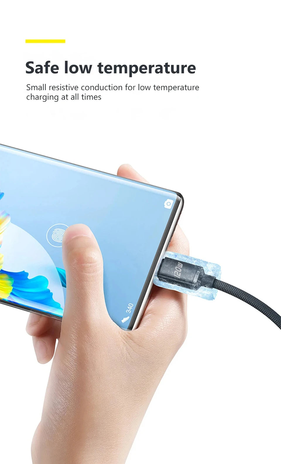 120W. Braided. Any Length. — USB-C to USB-C 120W Super Fast Charging Cable | 0.25m, 1m, 1.5m & 2m, Samsung, Xiaomi, Huawei, Realme, Blue, Black & Purple