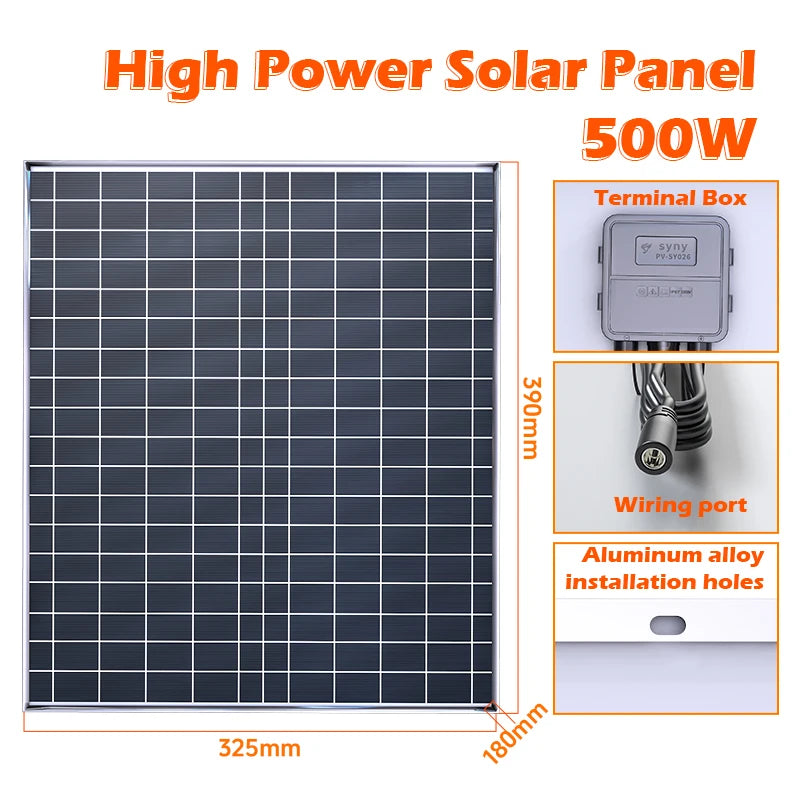 500W–1000W Solar Panel Kit — Complete Off-Grid Solar System for Home, RV & Cabin