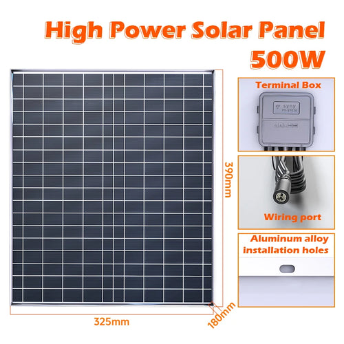 500W–1000W Solar Panel Kit — Complete Off-Grid Solar System for Home, RV & Cabin