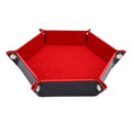Foldable PU Leather Dice Tray – Hexagon & Square Folding Coin Tray for Dice Games