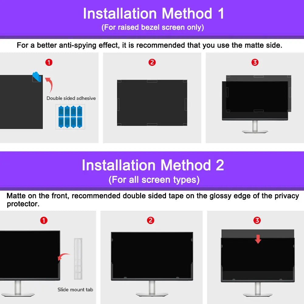 23" Anti-Blue Light Privacy Screen Filter — 16:9