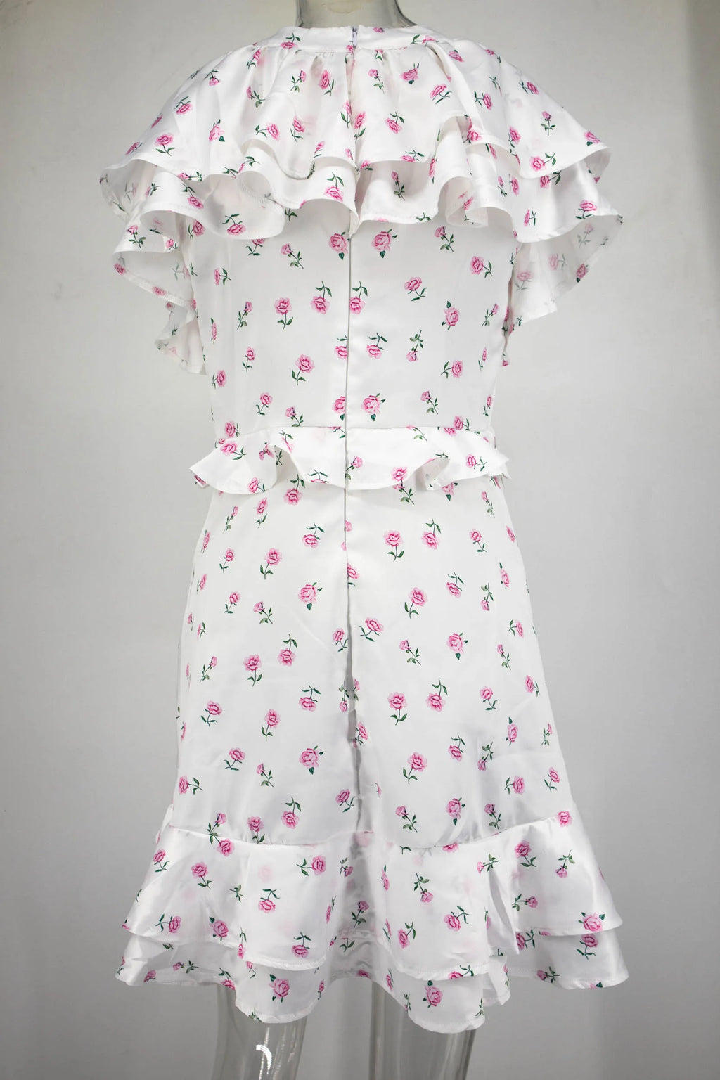 Women's Ruffled Floral Short Skirt – V-Neck Pleated Dress Shorts for Spring & Summer 2026