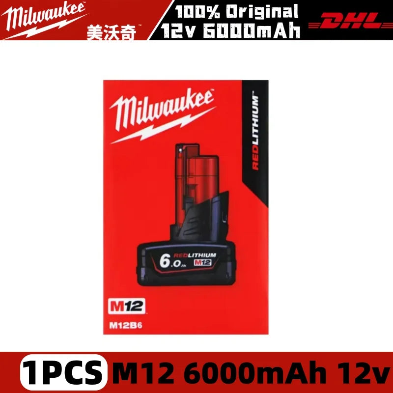 Milwaukee M18 6Ah Replacement Battery – 18V Lithium-Ion Rechargeable for M18 Cordless Power Tools