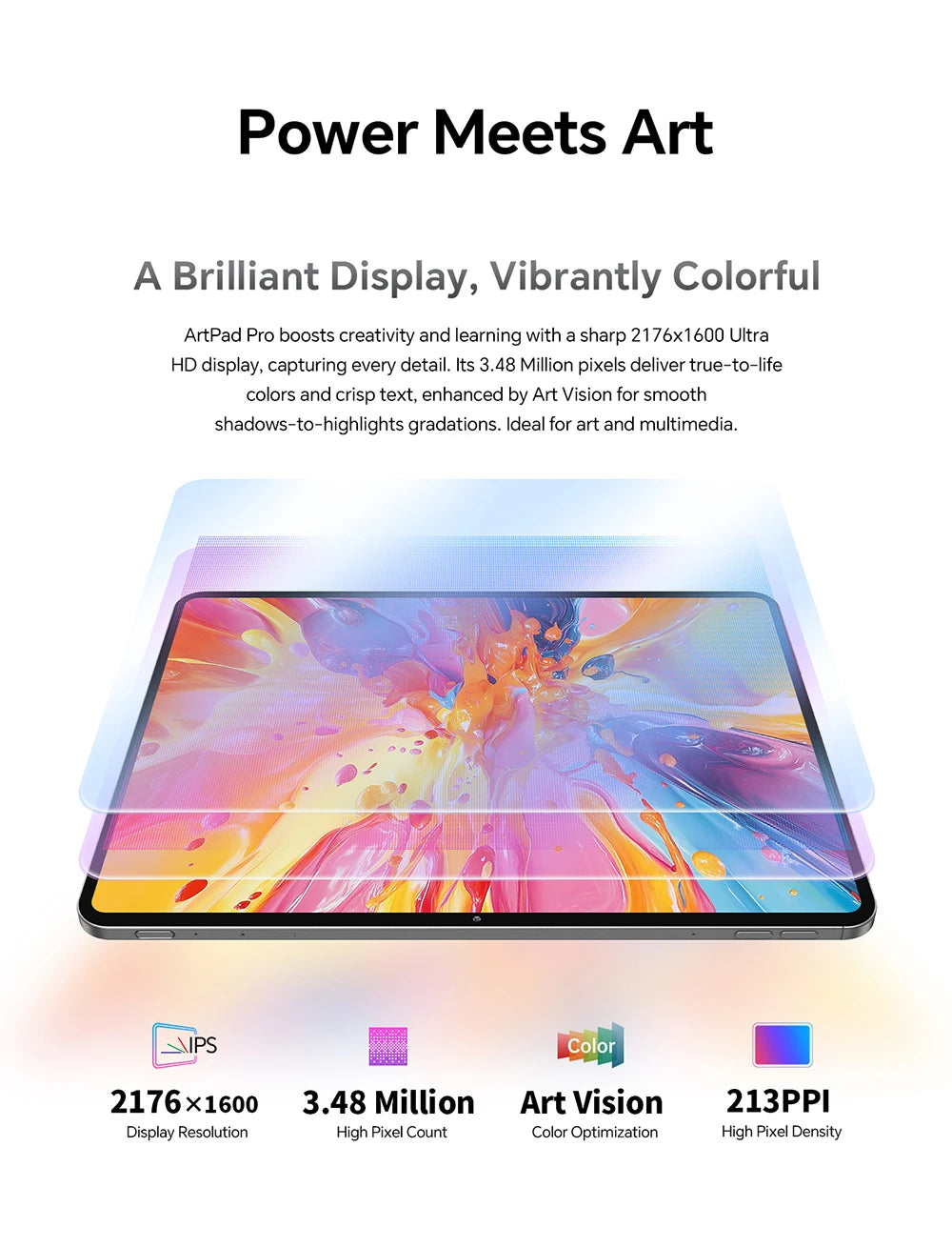 Teclast ArtPad Pro 12.7" 2.2K Android 15 Tablet – 8GB RAM, 256GB, 4G LTE, 10000mAh