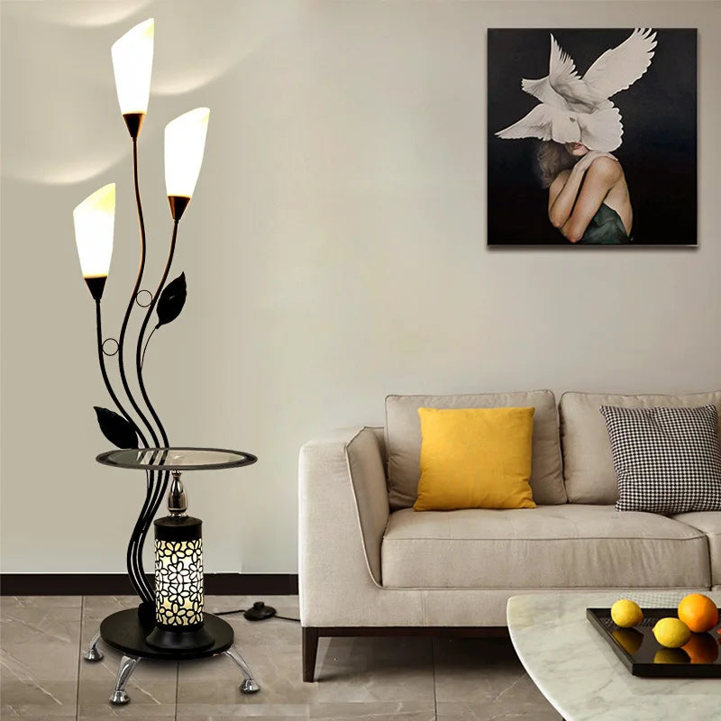 Modern Floor Lamp – Black or White Tricolor
