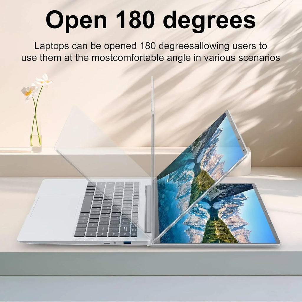 14.1" Intel i7 & Atom Dual-Processor Laptop – 12GB RAM, Up to 2TB SSD, Windows 11 Pro