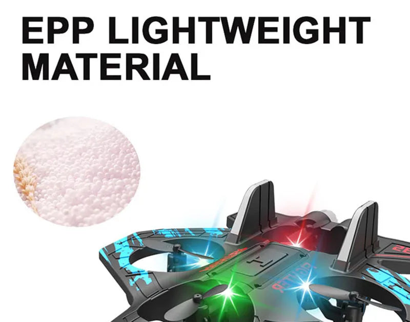2.4G RC Stunt Foam Helicopter Jet Plane with Gyroscope & LED Light – Indoor Outdoor Toy